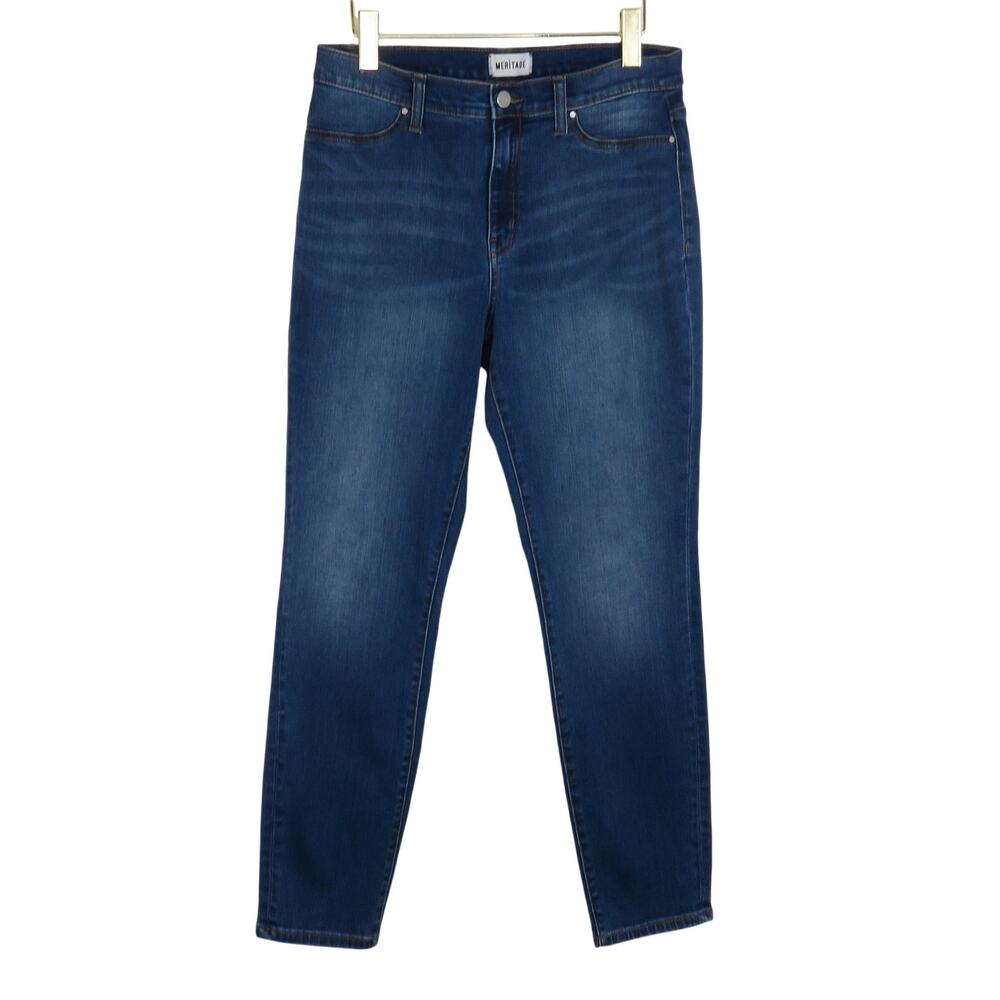 Meritage High Rise Dark Wash Skinny Jeans Size 31 High Waist
